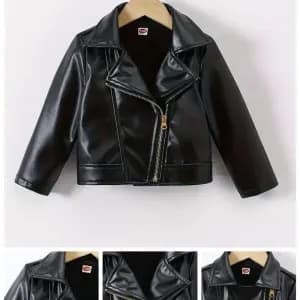 veste-a-manches-longues-en-cuir-pu-de-couleur-unie-pour-filles