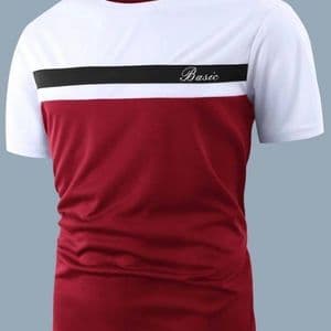 t-shirt-graphique-lettre-bloc-de-couleur-pour-hommes