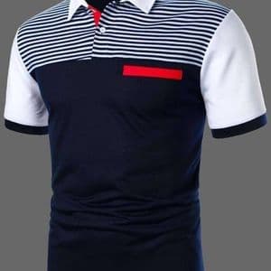 polo-raye-color-block-pour-hommes