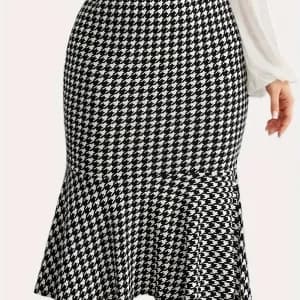 jupe-a-volants-a-motif-pied-de-poule