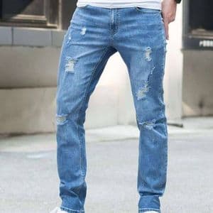 jean-skinny-dechire-en-coton-pour-hommes