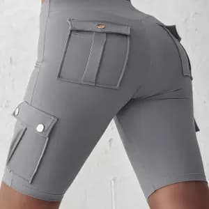 short-moulant-taille-haute-de-couleur-unie-short-cycliste-decontracte