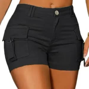 short-cargo-en-denim-extensible-uni-slim-fit-pour-femme-style-decontra