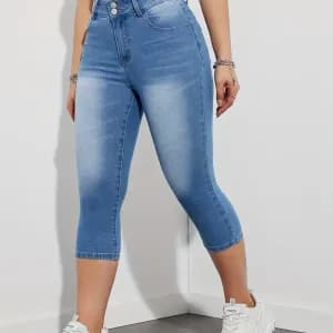 culotte-capri-en-denim-bleu-delave-extensible-pour-femme-taille-mi-hau