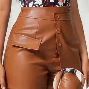 short-taille-haute-en-similicuir-short-elegant-a-rabat-avec-boutons-de