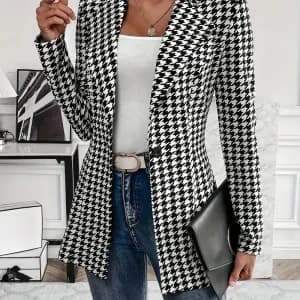 blazer-a-bouton-unique-imprime-pied-de-poule-blazer-elegant-a-manches-