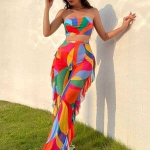 ensemble-de-bikini-imprime-colore-soutien-gorge-bandeau-bas-de-bikini-