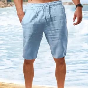 short-long-en-pur-coton-uni-pour-homme-avec-cordon-de-serrage-et-poche