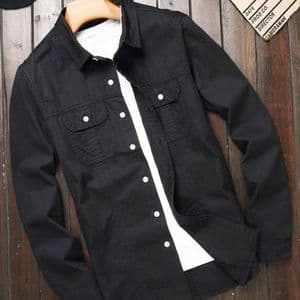 chemise-en-jean-a-manches-longues-avec-poche-rabattable-pour-hommes