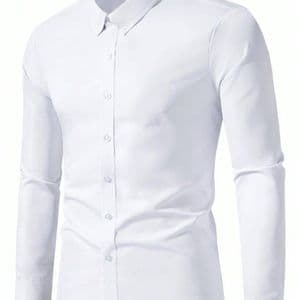 chemise-a-manches-longues-ouverte-boutonnee-de-couleur-blanche-pour-ho