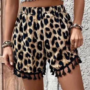 short-a-ourlet-a-pompons-imprime-lettre-short-taille-elastique-de-vaca