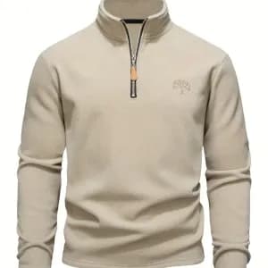 sweat-shirt-dexterieur-en-polaire-de-couleur-unie-pour-homme