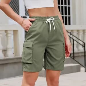 short-de-sport-decontracte-pour-femme-taille-a-cordon-de-serrage-multi