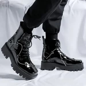 bottes-a-lacets-a-bout-carre-brillant-pour-hommes-chaussures-de-marche
