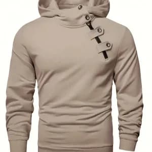 sweat-a-capuche-vert-decontracte-pour-homme-avec-patte-de-boutonnage-a