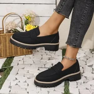 baskets-noires-en-pu-pour-femme