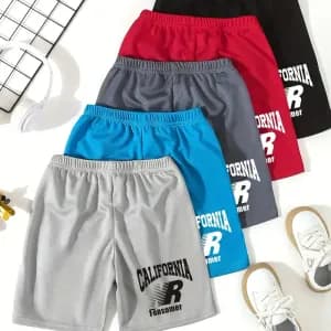 lot-de-5-shorts-de-sport-dete-pour-garcons-taille-elastique-vetements-