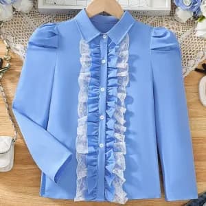 chemisier-elegant-a-manches-lanternes-avec-bordure-en-dentelle-et-col-