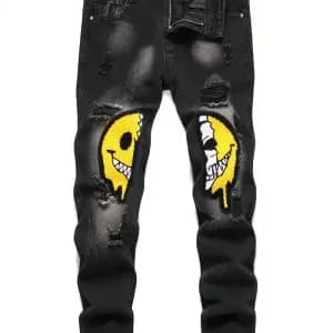 jean-dechire-pour-garcon-avec-tete-de-mort-et-visage-souriant-coupe-sl