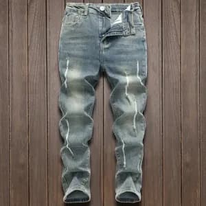 pantalon-en-denim-extensible-vintage-slim-fit-pour-garcons-confortable