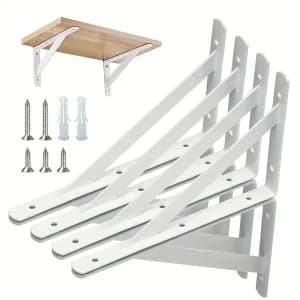 supportsdetageretriangulairesmurauxrobustesenmetalblanc