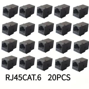 20adaptateursreseauethernetrj45cat61gbitshautdebitmaleversmalenoir
