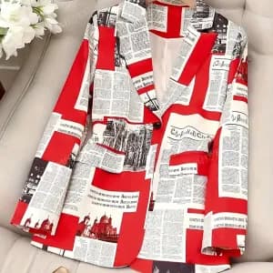 blazerelegantaimprimejournalpourfemme