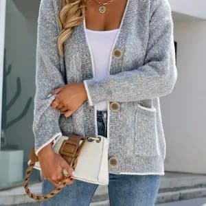 pullsimpleboutonnagepourfemmeelegantetdecontracte