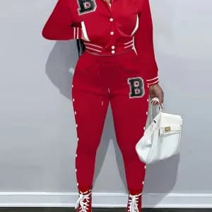 ensemblevesteetpantalonrougepourfemme