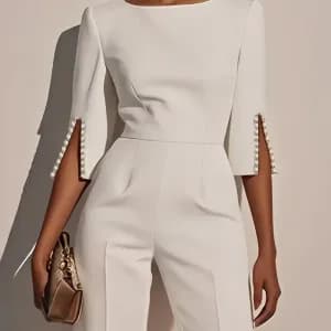 tailleurpantalonblancelegantpourfemme