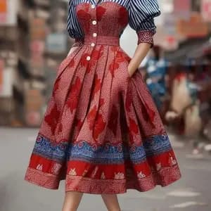 robevintageelegantearayurescontrasteespourfemme