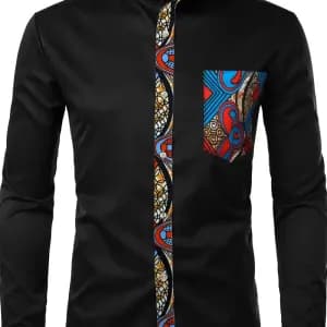 chemisehommemancheslonguesimprimeethnique