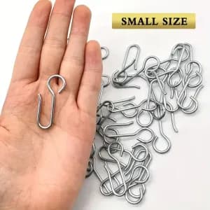 lotde100crochetsarideauxenmetalrobusteargentes