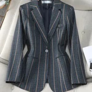 vestedecostumeelegantearayuresbleuesetmarronpourfemme