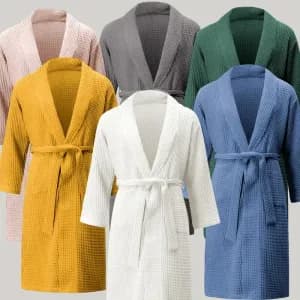 peignoir100cotongaufredequalitesuperieureleger150gm2