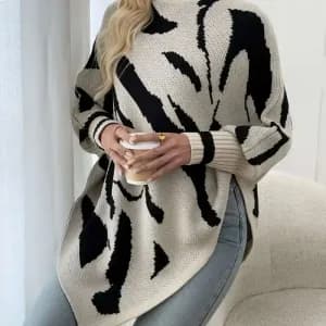 pulldecontracteamancheschauvesouriscontrasteespourfemme