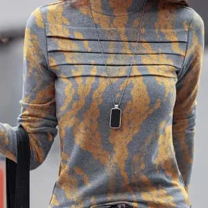 tshirtdecontracteacolrouleentricotpourfemme