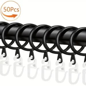 lotde103050anneauxderideauxenmetalnoiretargenteaveccrochets