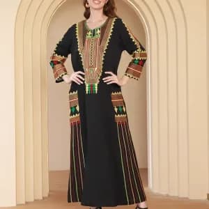 robeeleganteetcoloreepourfemmearabejalabia