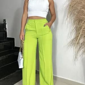 pantalonutilitairetaillehautedroitetlargepourfemme