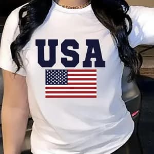 tshirtfemmeimprimelettrespatriotiquesamericaines