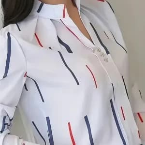 chemiseeleganteamancheslonguesetcolmontantpourfemme