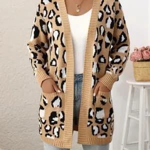 cardiganelegantaimprimeleopardpullampledecontracte