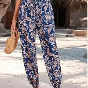 pantalonlargeaimprimefloraltropicalpourfemme
