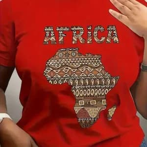 tshirtfemmeimprimecarteafricainehautdecontracte