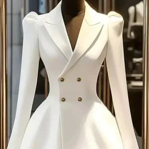 blazercroiseblancamanchesbouffantespourfemme