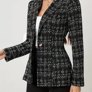 blazernoirpourfemmeelegantmanteaudebureauetdeceremonie