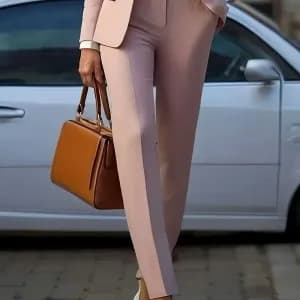 pantalonfuseletaillehauterosepoudrepourfemme