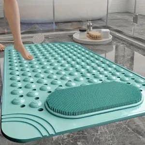 tapisdebainantiderapantenpvcbleuclairavecnoeudsmassants