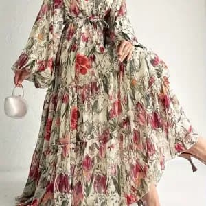 eleganterobecaftanamancheslonguesetimprimefloral